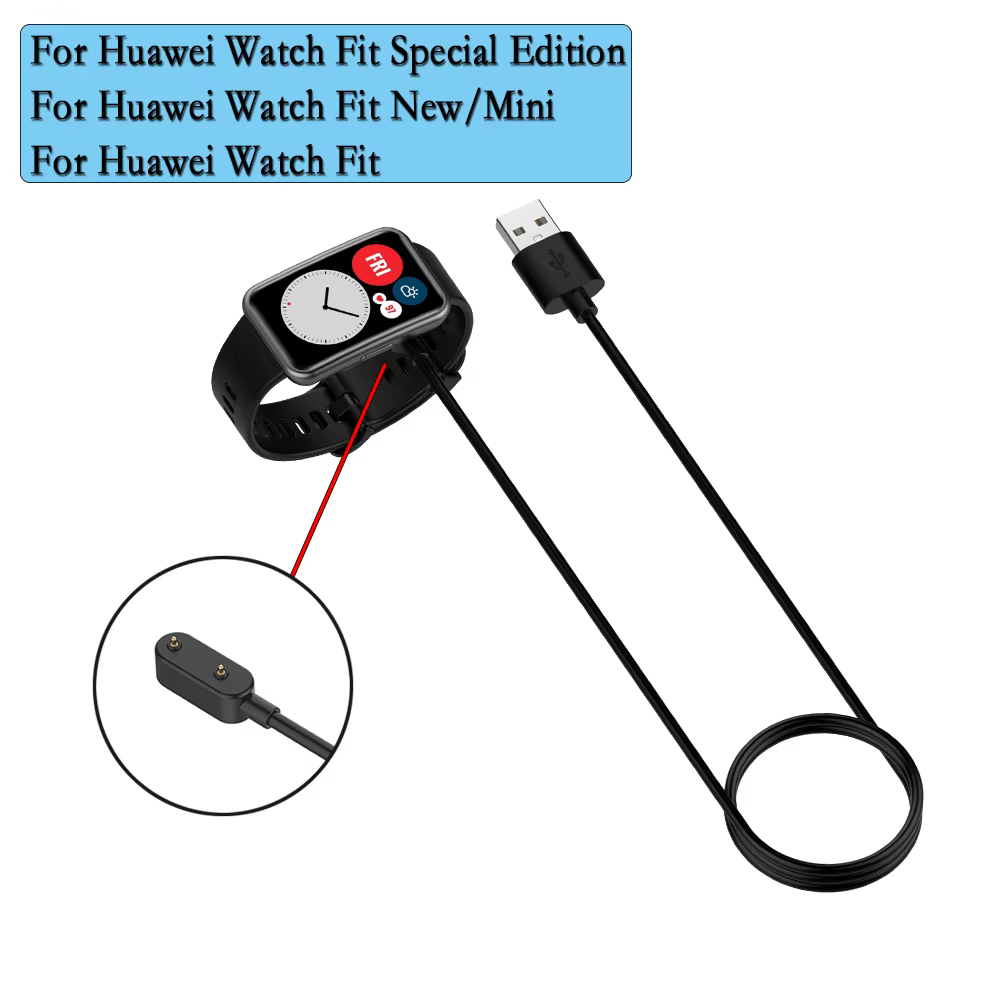 Câble de chargeur pour Huawei Watch Fit 1 | Adaptateur de charge USB pour Honor Band 6