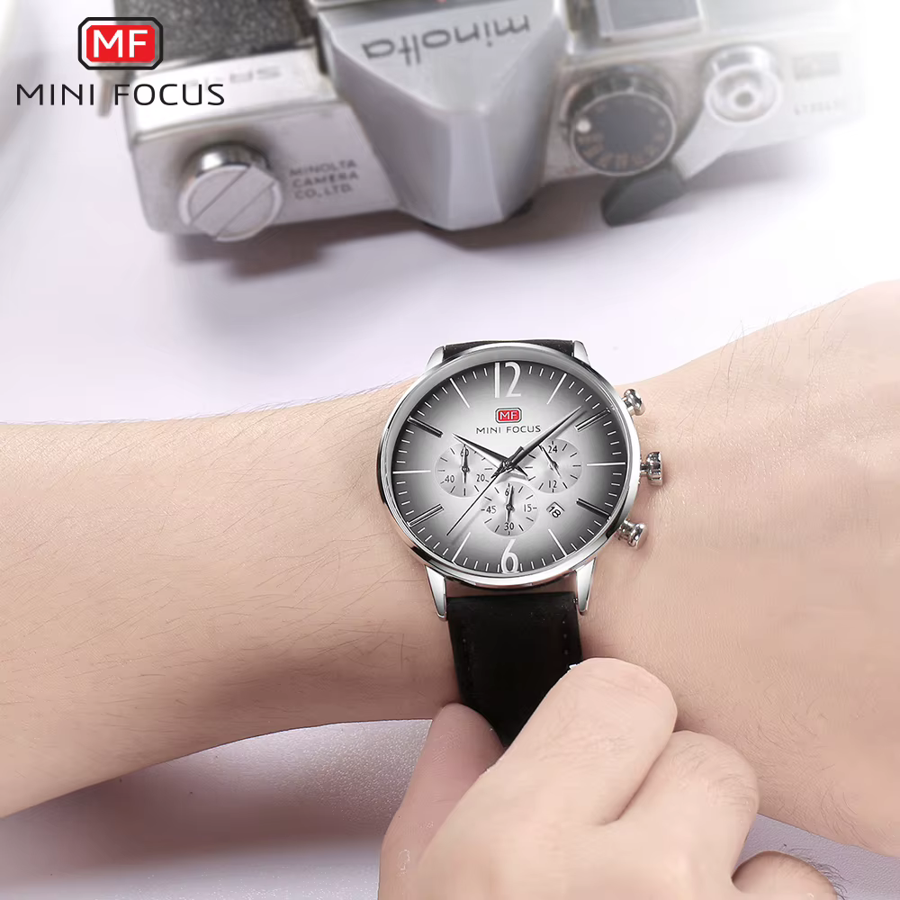 MINI FOCUS mode étanche hommes montres haut de gamme de luxe chronographe Quartz