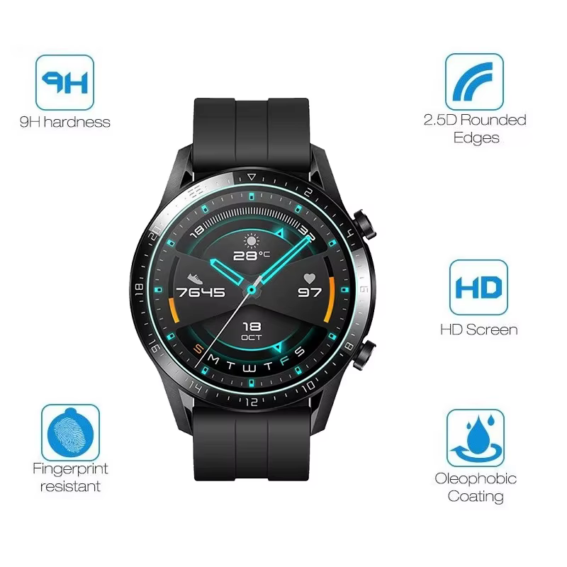 Film de protection d'écran en verre pour montre intelligente 39MM 38MM 37MM 36MM 35MM 34MM 33MM 40MM 41MM 42MM 44MM 30MM-46MM