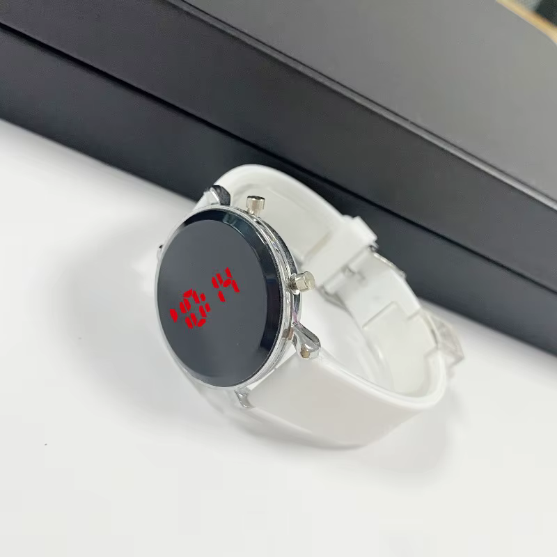 Montres numériques pour femmes mode Simple cadran rond montre LED Sport décontracté hommes montre-bracelet électronique