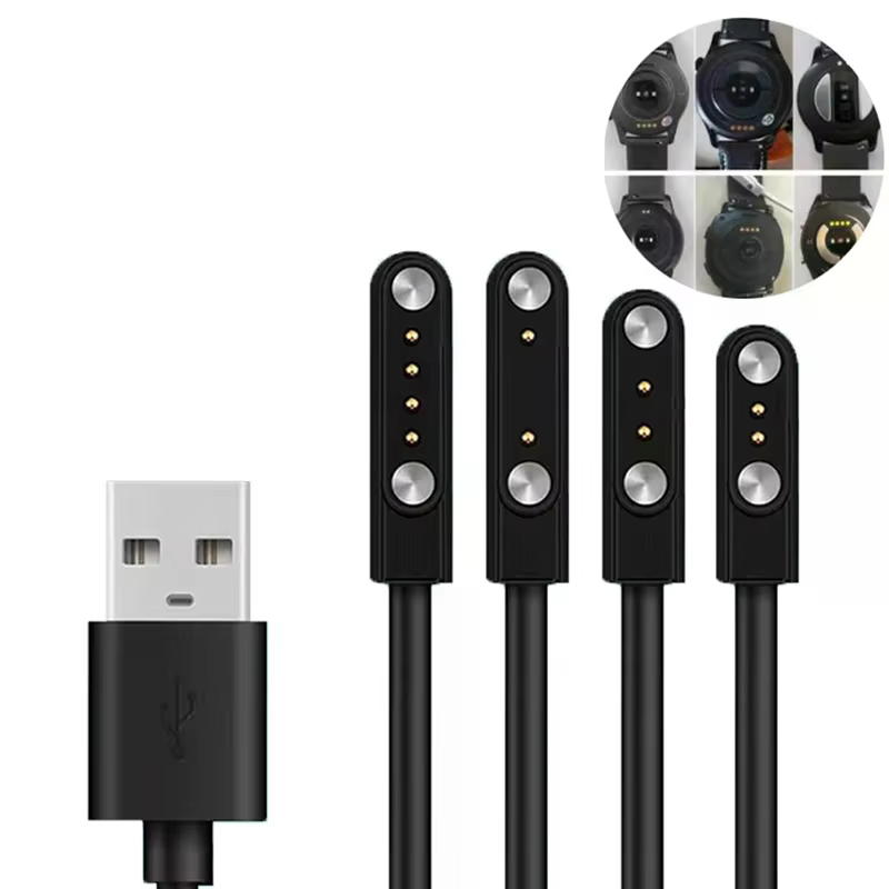 Cordon de chargeur de montre intelligente universel câble de charge magnétique 2 broches 4