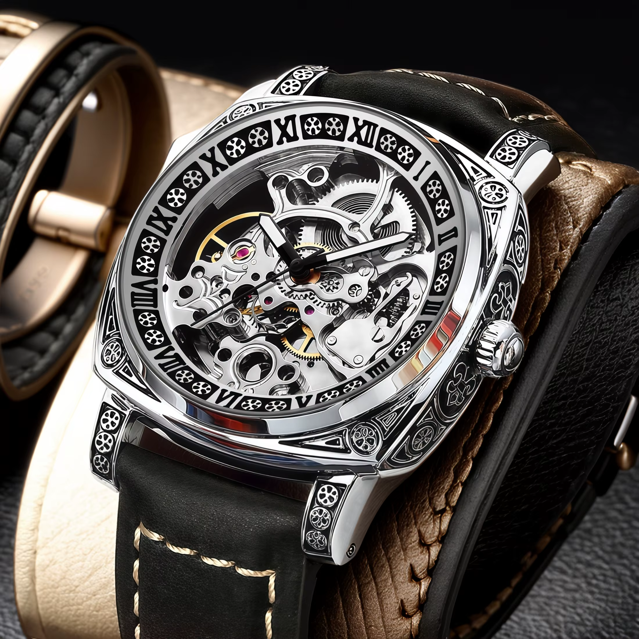 Montre mécanique automatique de luxe pour homme BINBOND