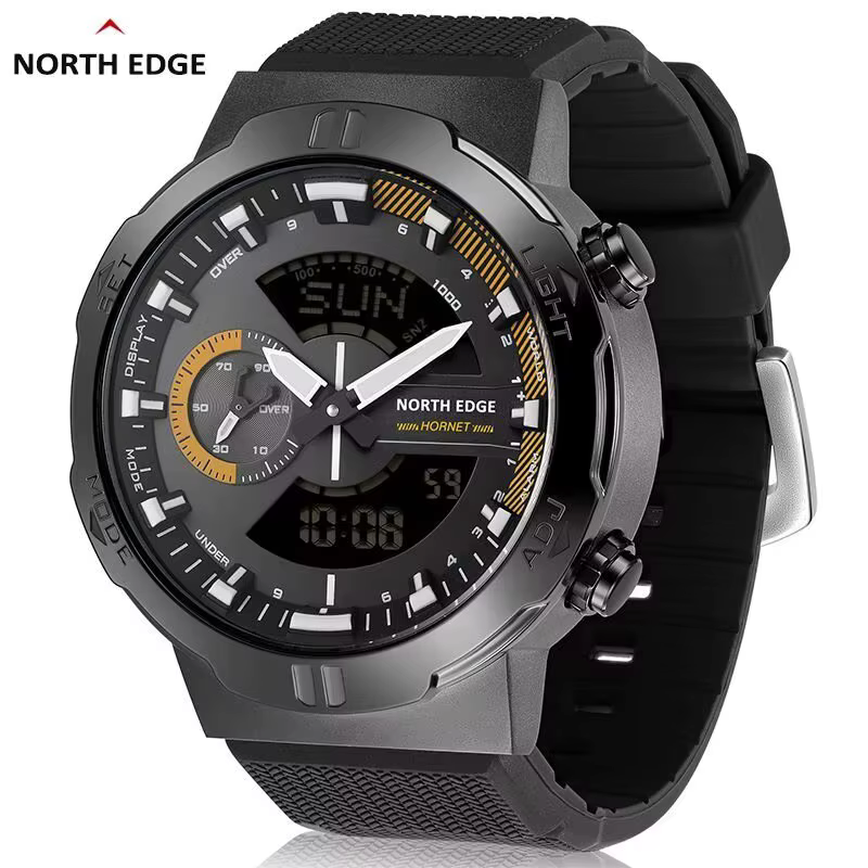 NORTH EDGE 2022 HORNET montre numérique pour hommes course à pied cyclisme montres de sport étanche 50M heure mondiale vitesse illuminateur montre-bracelet