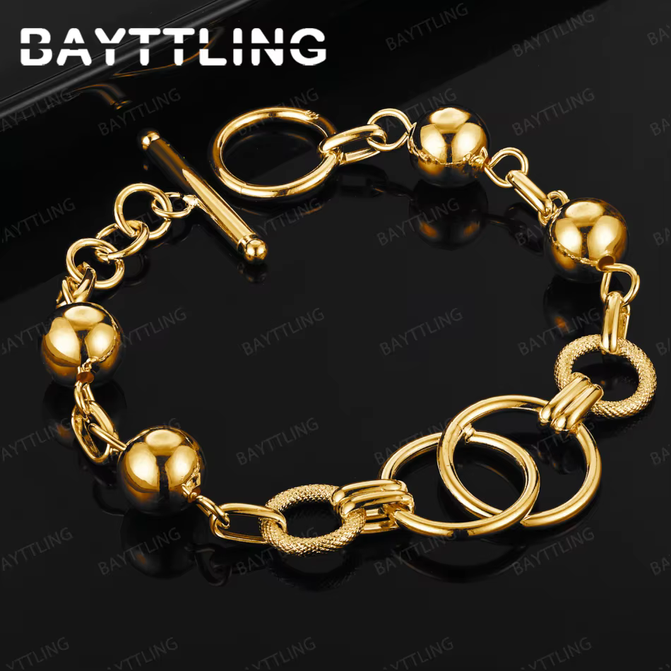 Bracelet rond géométrique délicat en argent Sterling 925, or 18 carats, bijoux pour femmes, accessoire de mariage, cadeau élégant