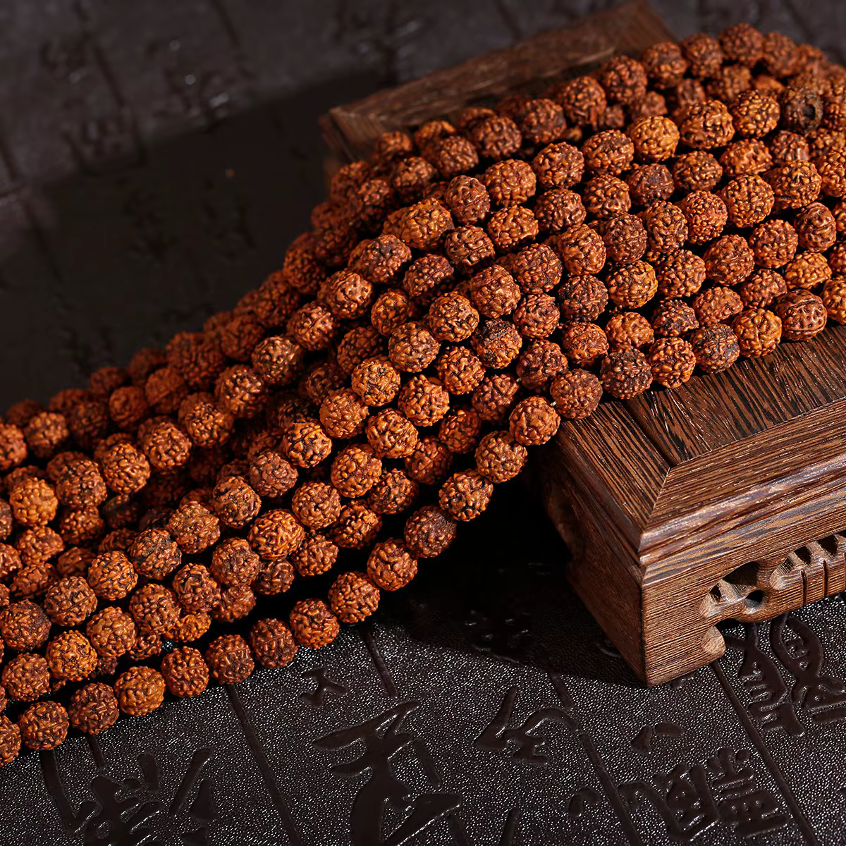 Rudraksha – perles ethniques naturelles Vajra Bodhi, 108 pièces, pour la fabrication de bijoux, Bracelet, accessoires de bricolage, méditation, bouddhisme tibétain