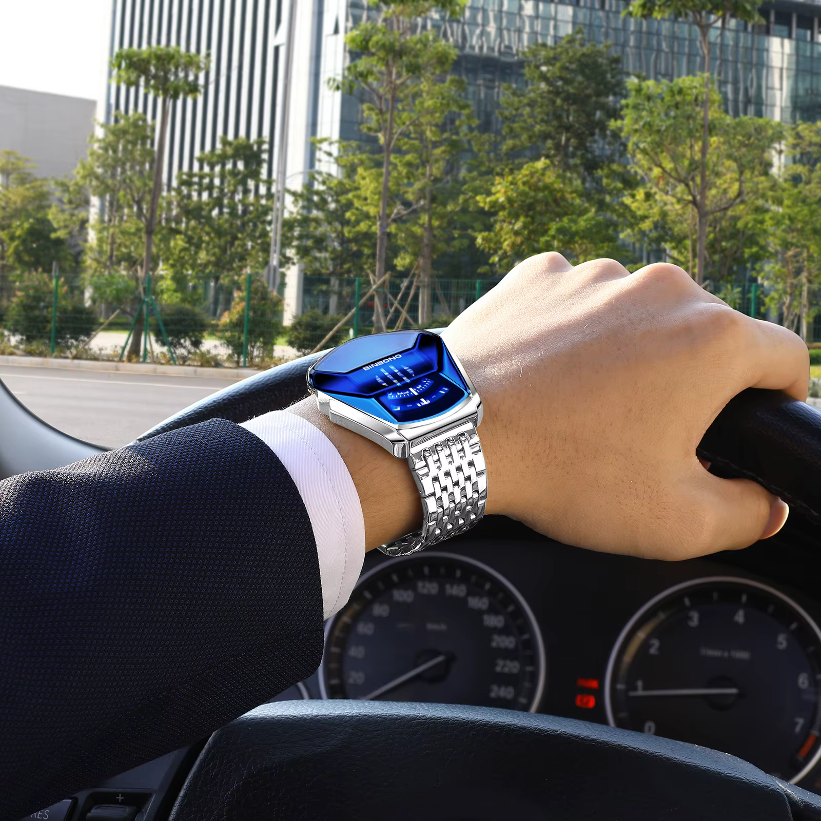 BINBOND marque mode hommes montre grande