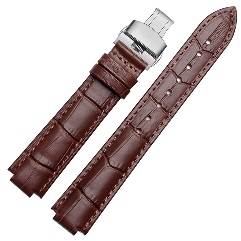 Bracelet de montre en cuir véritable pour Cartier Blue Balloon Series