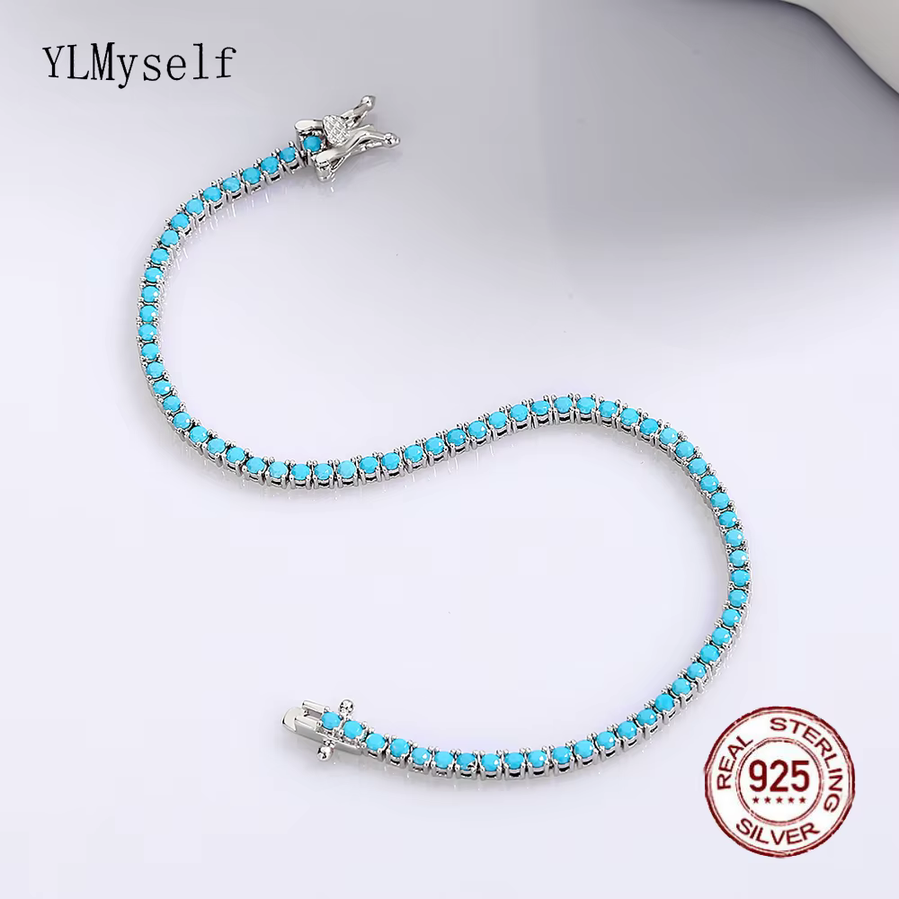 Bracelet de Tennis en argent pur 2 mm