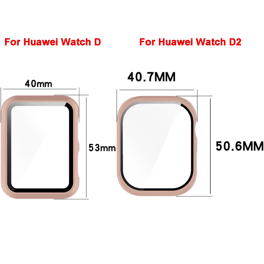 Boîtier de montre housse de protection pour Huawei Watch D2/D étuis à cadre PC dur avec Film de couverture en verre accessoires de coque