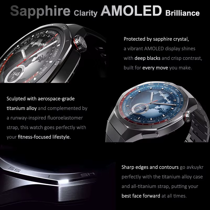 Nouvelle montre connectée GPS Pro 2026 avec écran AMOLED 1