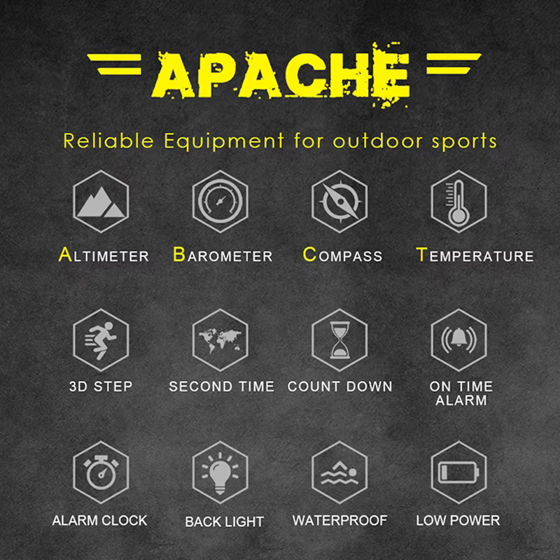 NORTH EDGE APACHE montre intelligente pour hommes altimètre baromètre boussole armée militaire Smartwatch natation course horloge étanche 50m