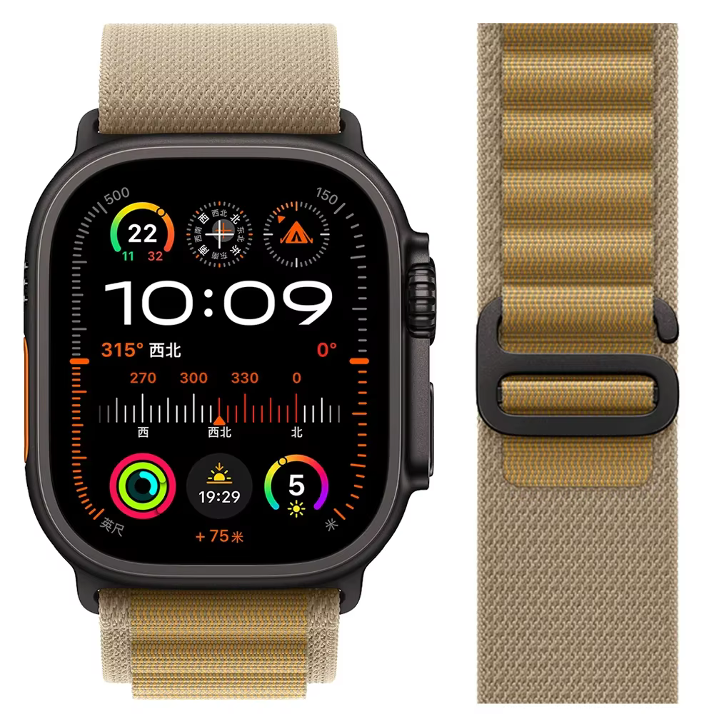 Boucle alpine pour bracelet de montre apple ultra2 49mm 40-44mm 45mm 41mm 38mm