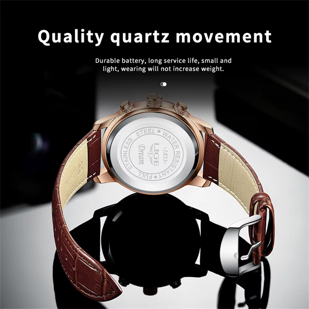 Nouvelles montres pour hommes LIGE Top marque de luxe