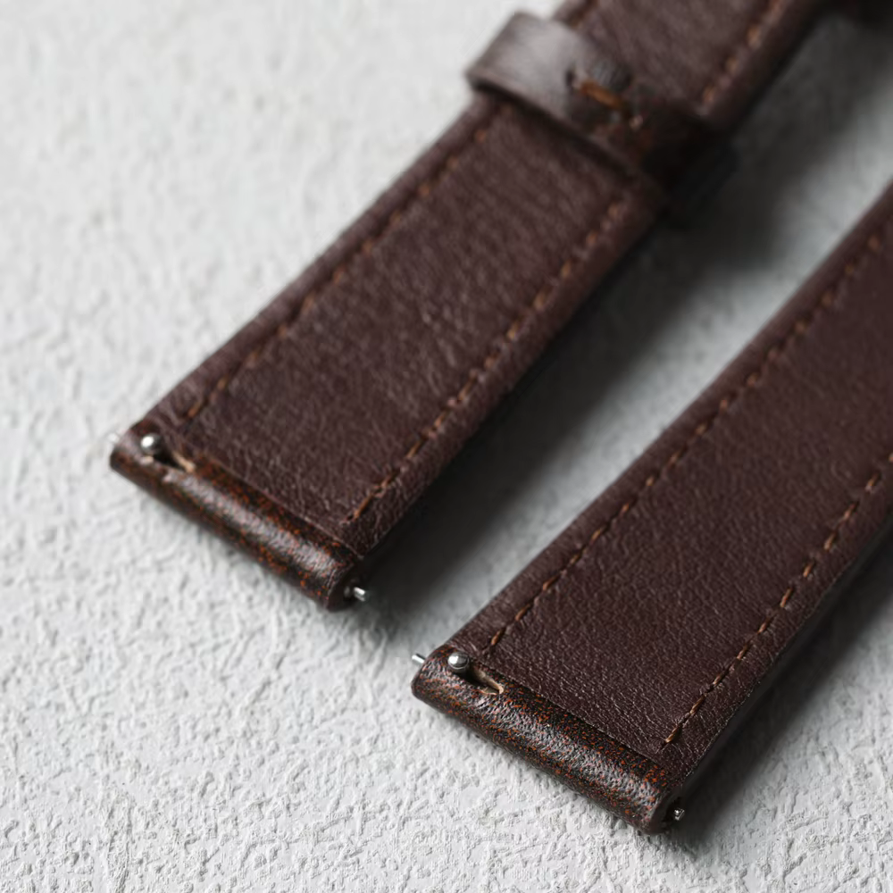 Bracelet en cuir brossé italien fait à la main