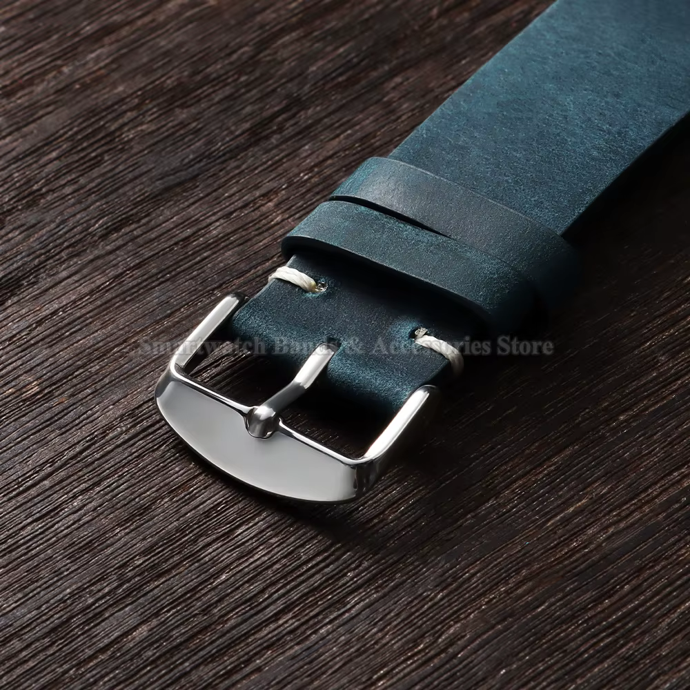 Bracelet de montre vintage en cuir huilé pour Seiko