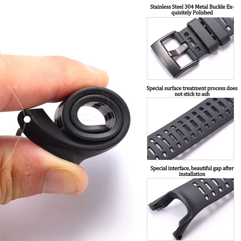 Bracelet de sport étanche en caoutchouc et silicone pour homme