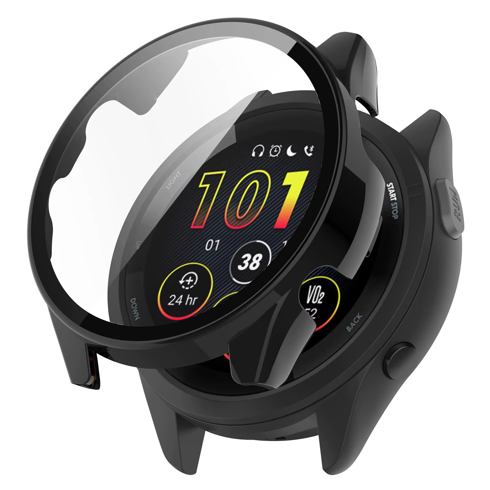 Boîtier de montre housse de protection pour Garmin Forerunner 255 265 255S 265S cadre PC dur verre couverture complète coque accessoires