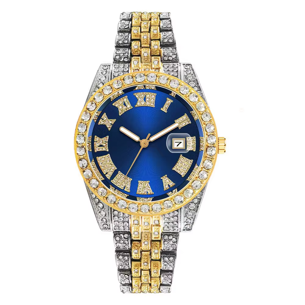 Nouvelle Montre de Luxe Diamantée pour Hommes et Femmes