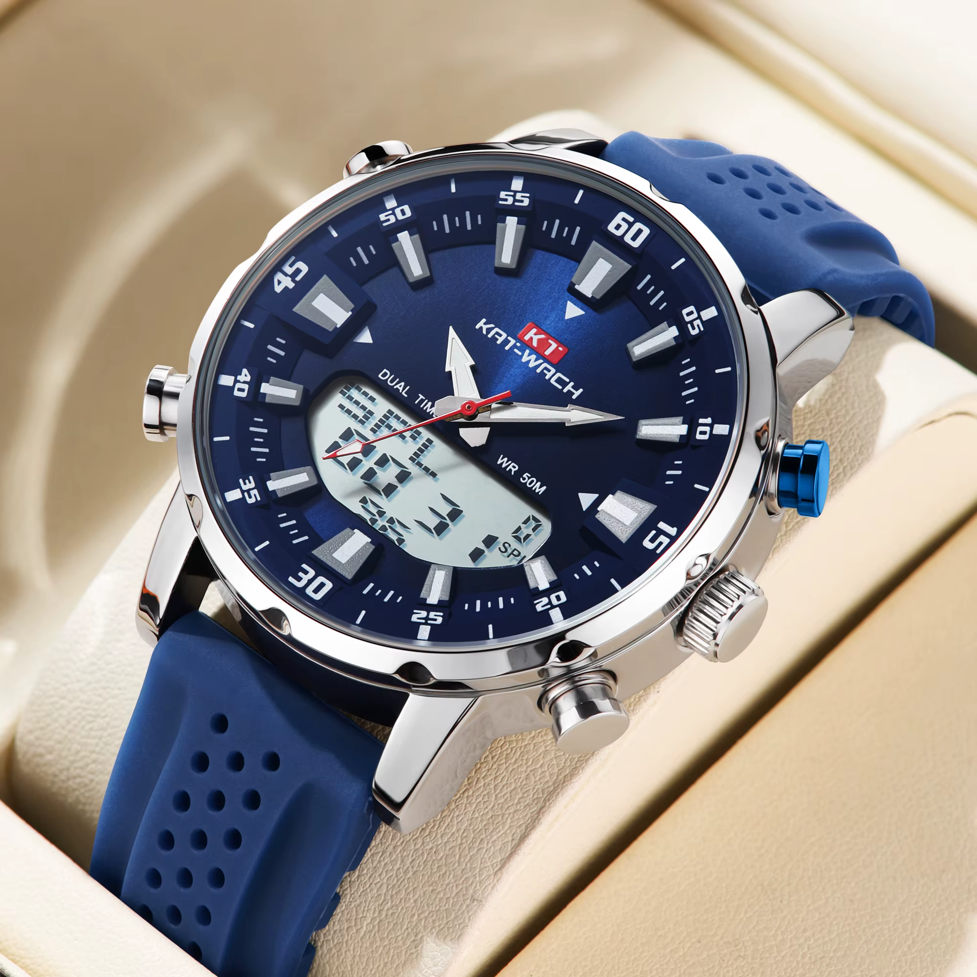 Kat-Wach-Montre à quartz étanche pour homme