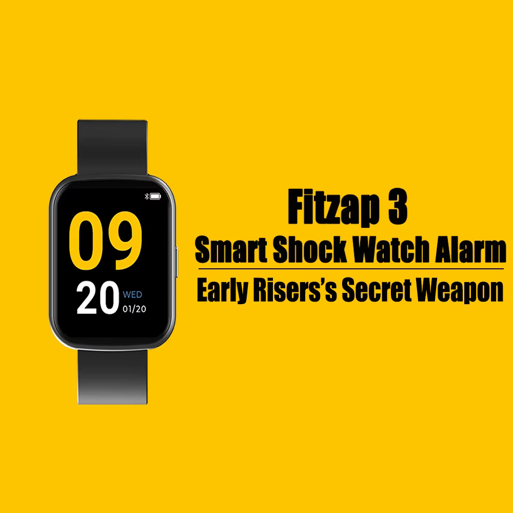 Fitzap3 réveil de choc rt montre d'alarme de choc électrique réveil fort auto-discipline impulsion précoce Anti-Fatigue