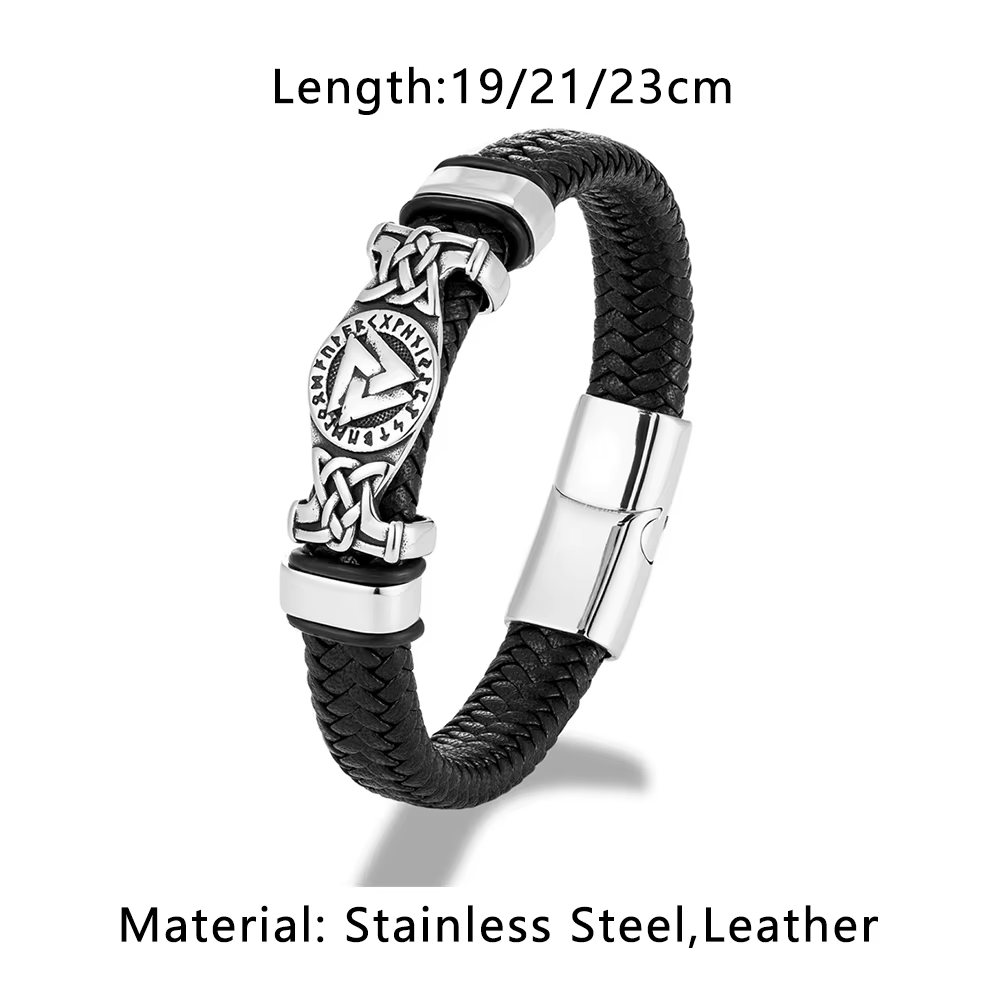Bracelet en cuir véritable pour hommes