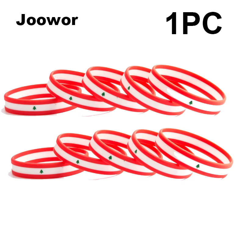Bracelets en caoutchouc de silicone avec drapeau de Bulgarie