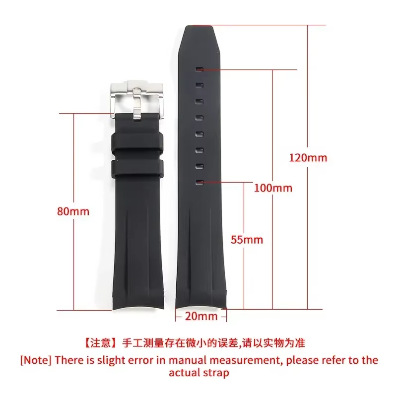 Bracelet de montre à extrémité incurvée
