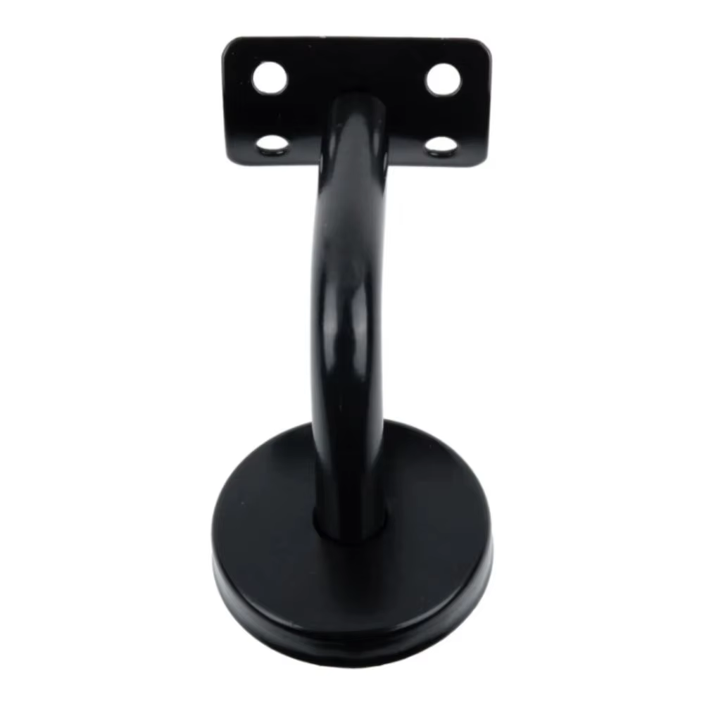 Support de main courante en acier inoxydable, fixation murale, robuste, haute qualité, finition noire, accessoire pour garde-corps d'escalier
