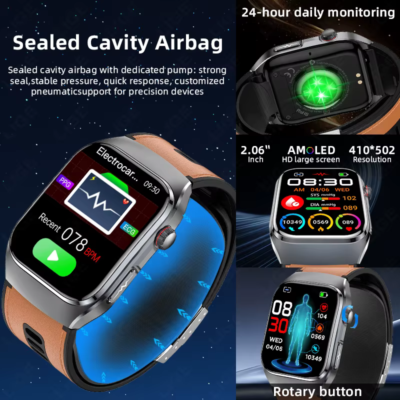 Montre connectée LIGE New Health Sport AI avec diagnostic ECG