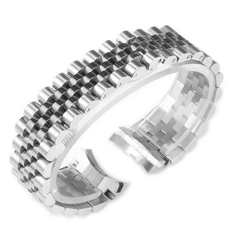 Bracelet de montre président à extrémité incurvée pour Seiko NH35 Datejust 904L