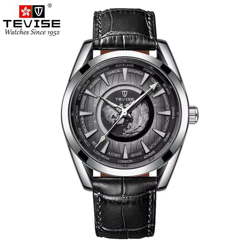 TEVISE – montre mécanique automatique de luxe pour hommes