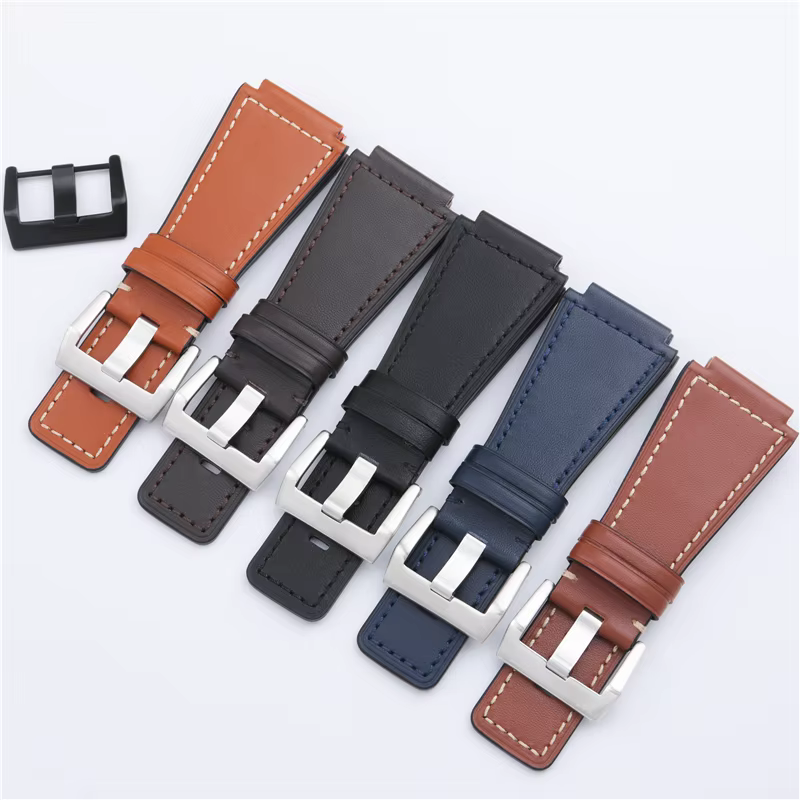 Bracelet de montre en cuir de veau de qualité supérieure 24mm