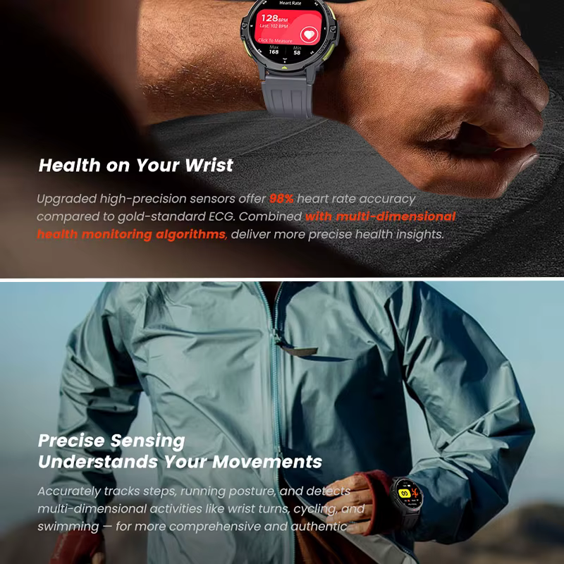 Montre connectée GPS sportive 2026 avec écran 1