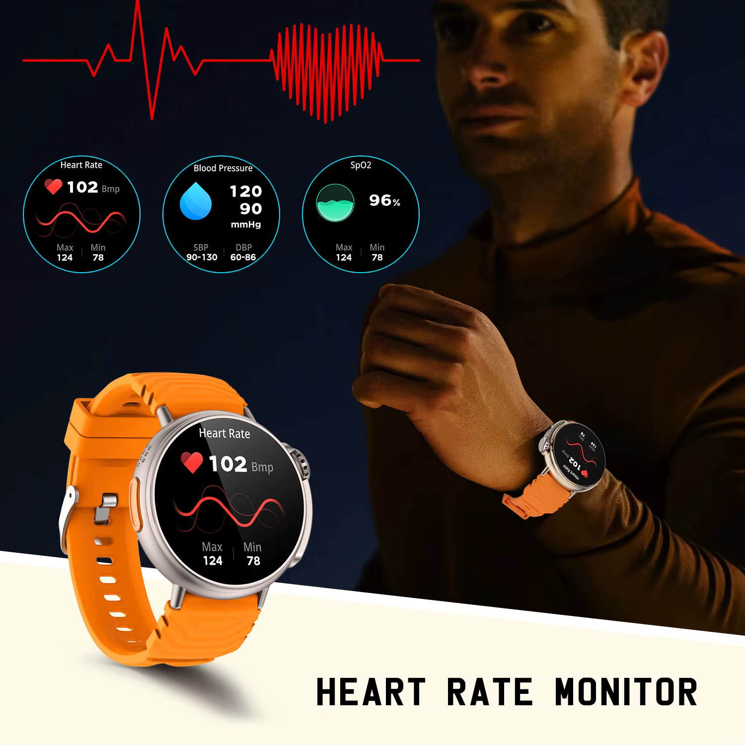 Montre connectée Ultra avec écran HD de 1