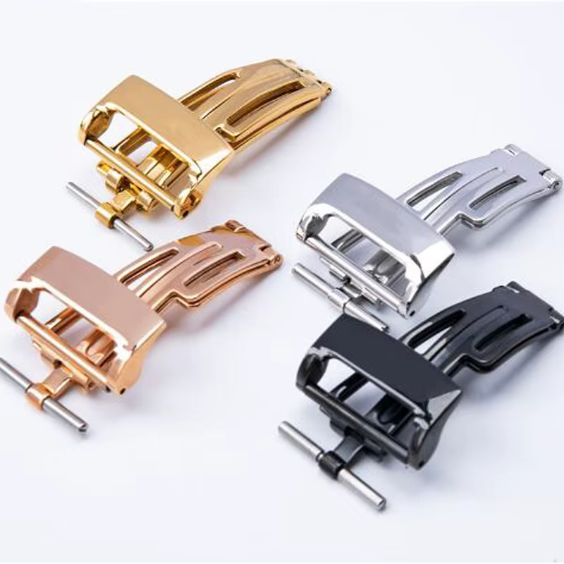 Fermoir Papillon en Acier Massif pour Montres