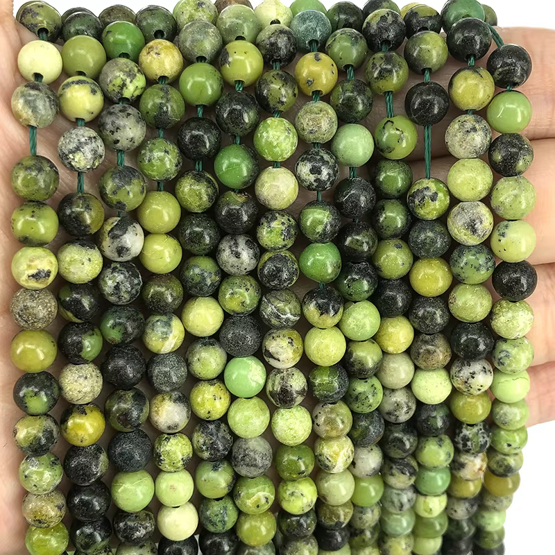 2025 nouvelle Chrysoprase naturelle 100% pierre perles rondes en vrac fabrication de bijoux 6/8/10MM bracelets à bricoler soi-même collier perles accessoires