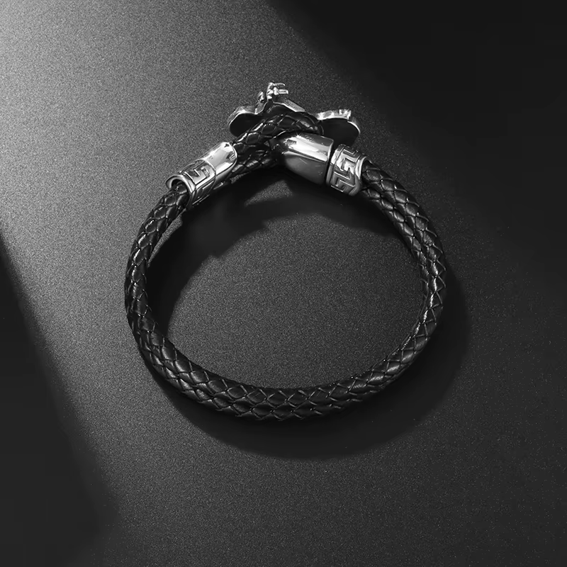 Bracelet de moto en cuir pour homme