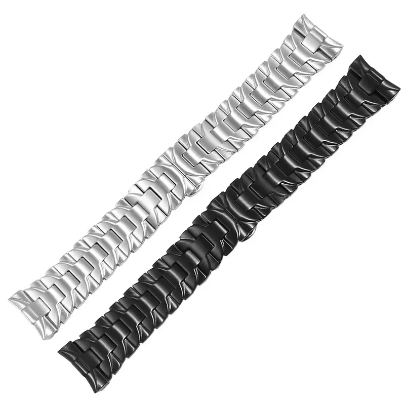 Pour Panerai Luminor série argent noir 24 22mm Pam 441111 Bracelet de montre en acier inoxydable solide antirouille