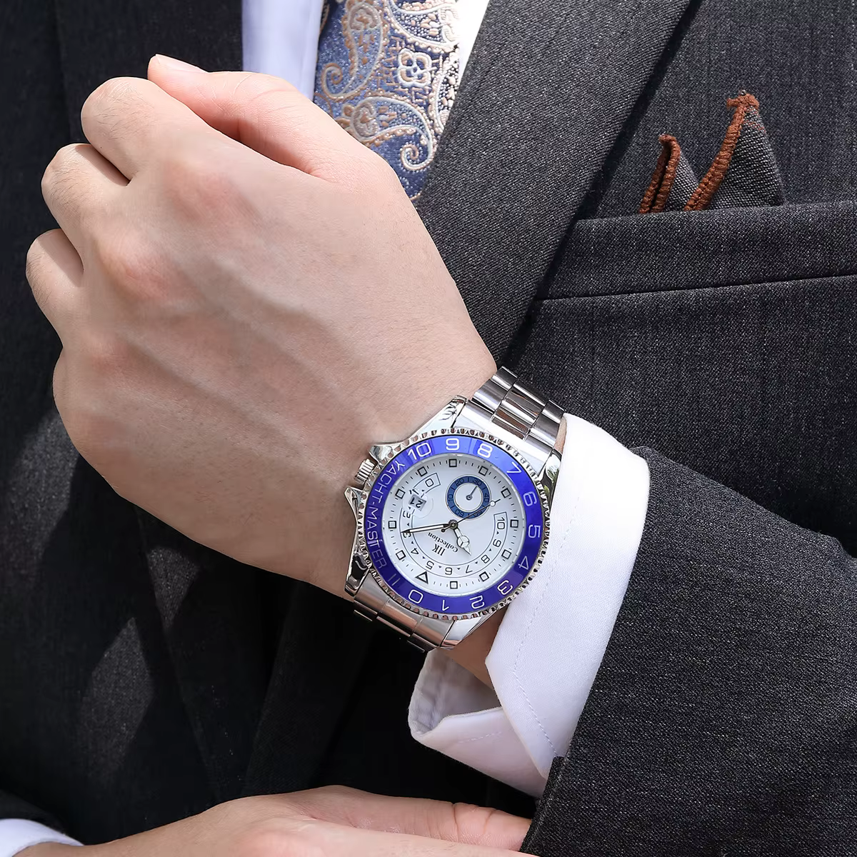 Montres de sport d'affaires de marque de luxe pour hommes 2025 montre en acier à Quartz inhabituelle de mode masculine pour homme montre-bracelet cadeaux reloj hombre