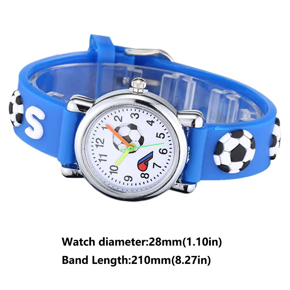 Montre de sport pour enfants en silicone étanche à mouvement à quartz