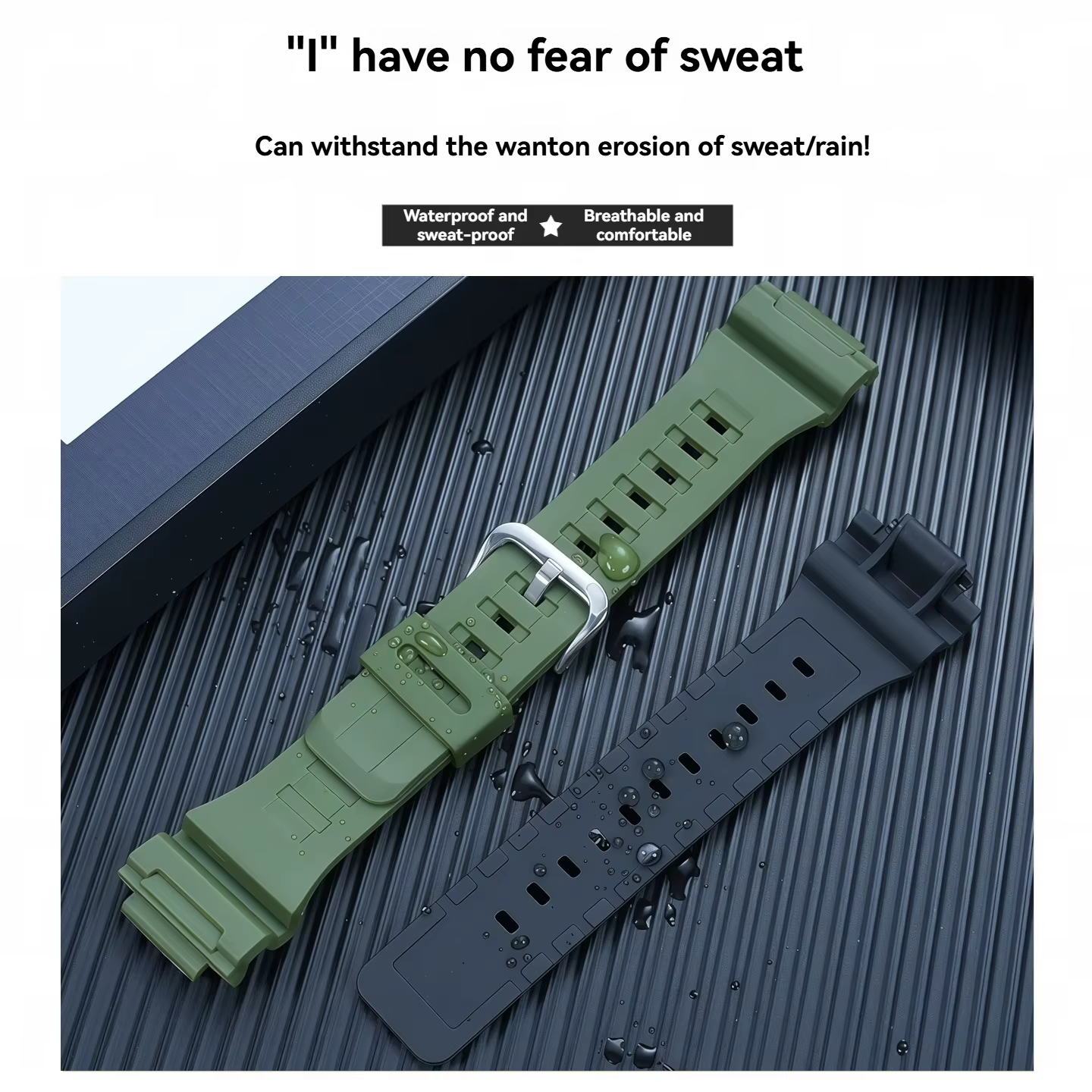 Pour Casio G-SHOCK AQ-S810W Ensemble bracelet et boîtier en résine | Sangle en silicone souple antichoc | Accessoires