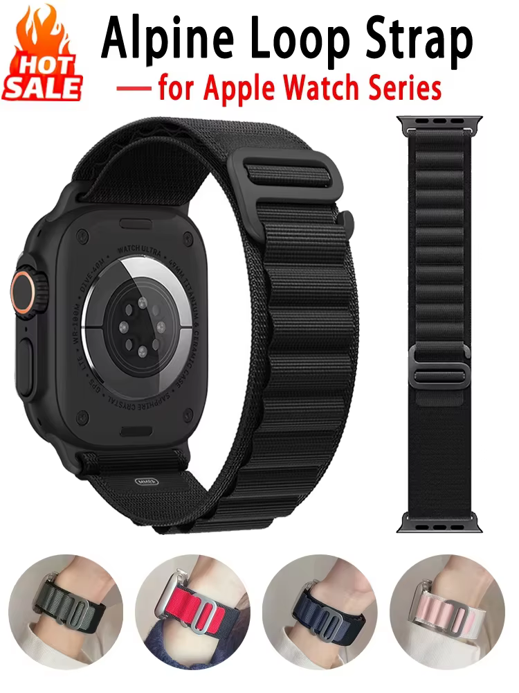 Bucle alpine pour Apple Watch ultra 3 2 bandes 49mm 44mm 40mm 41mm 45mm 42mm 46mm bracelet correa iWatch série 9 8 7 SE