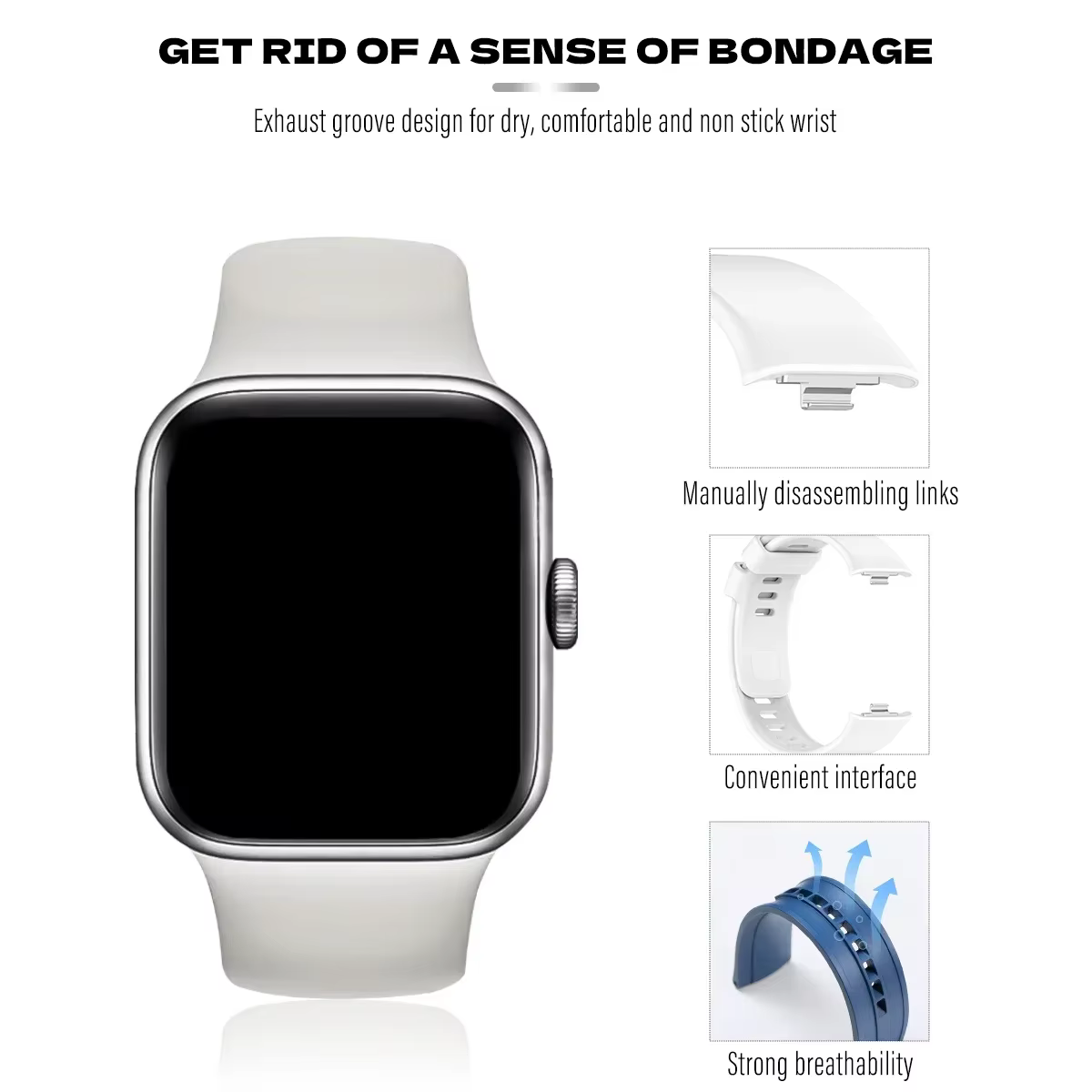 Bracelet en silicone d'origine pour Redmi Watch 4