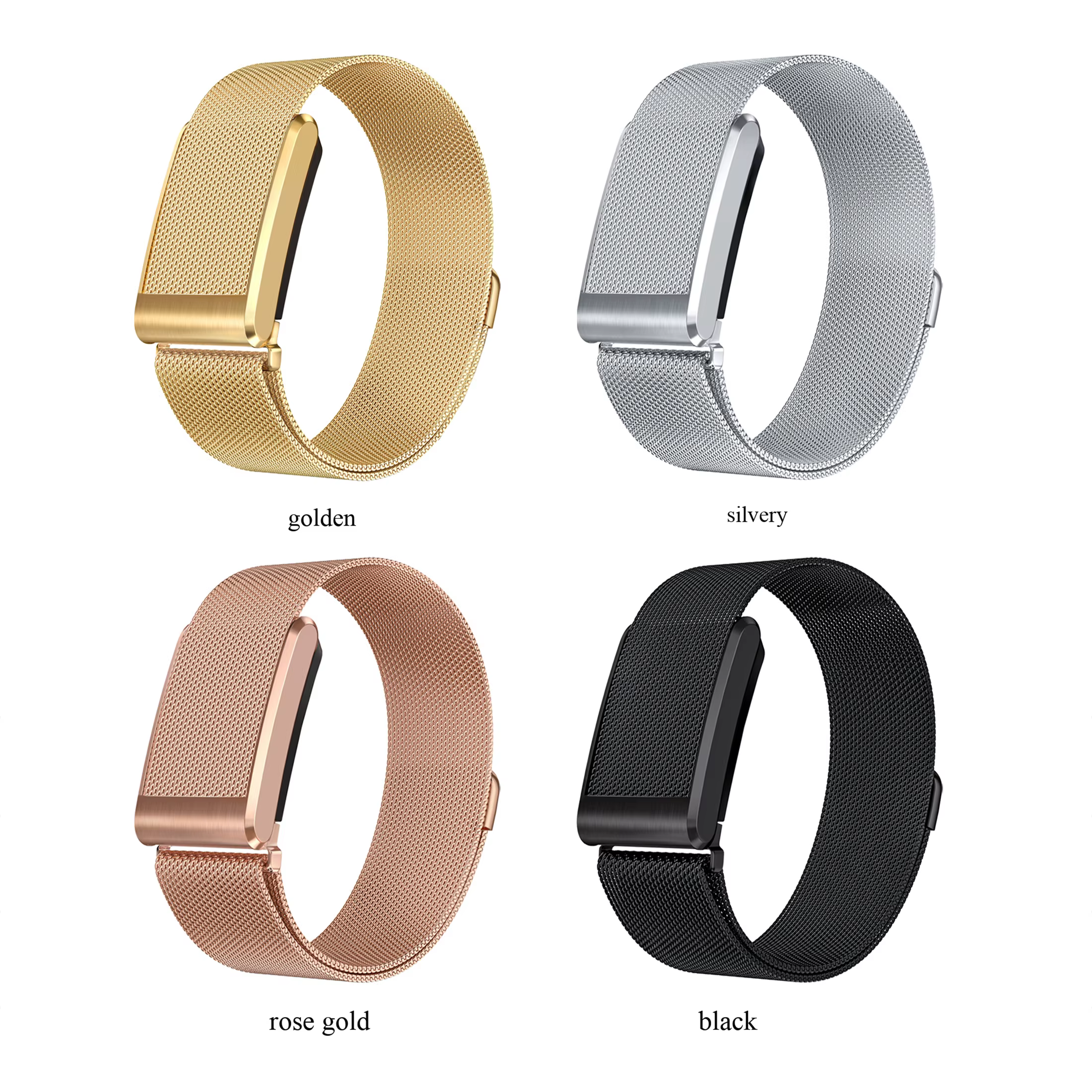 Bracelet de montre magnétique en métal milanais pour Whoop 5.0 (versions standard et ECG)