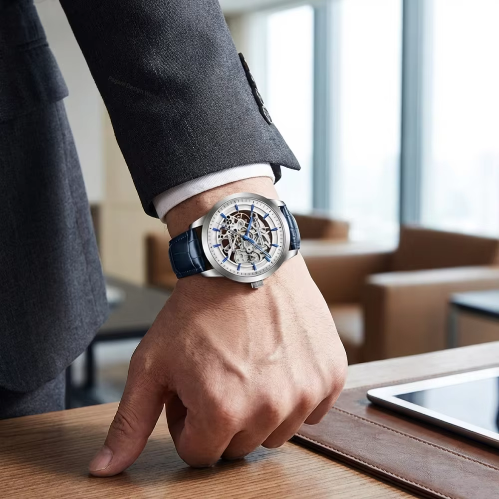PAGANI UCO-Montres de sport en cuir pour hommes