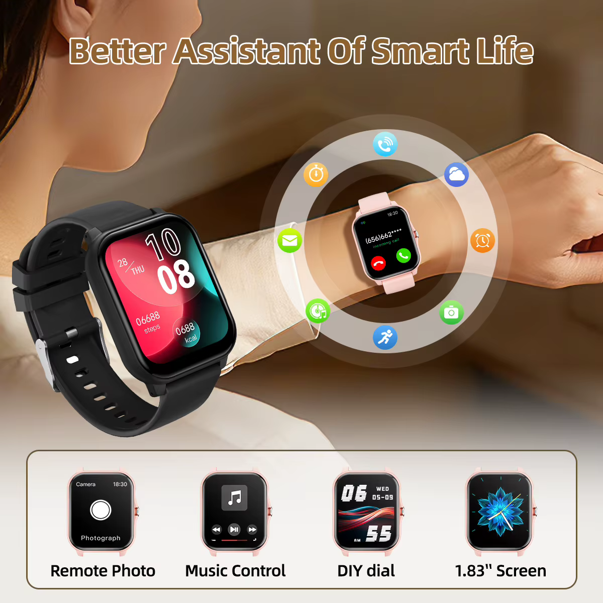 Nouvelle montre connectée avec rappel de messages