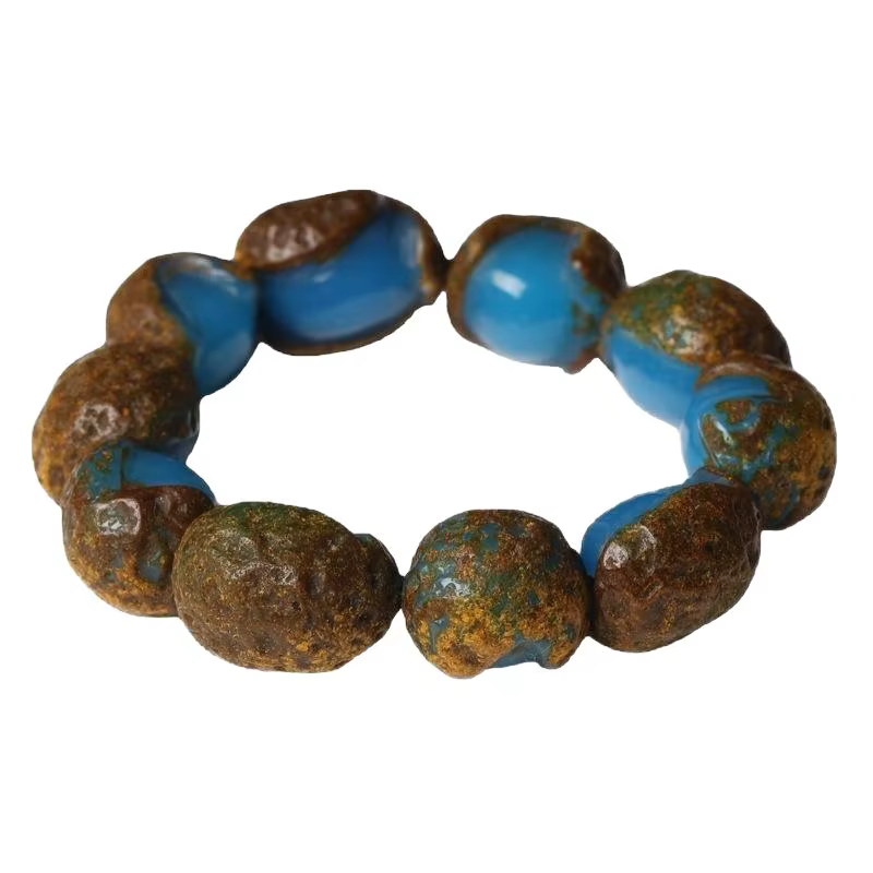 Bracelet Lamper mexicain avec cuir ambre pierre originale Bracelet en cire d'abeille pour hommes et femmes Lamper de deuxième génération