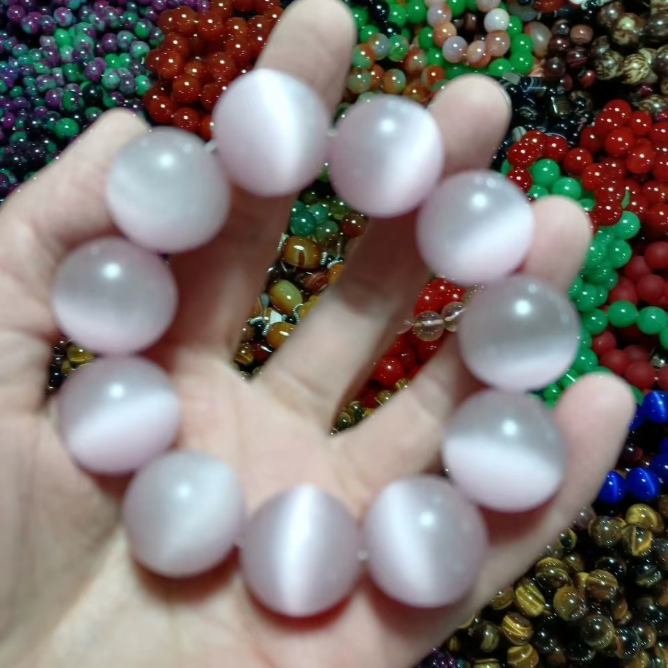 Bracelet de perles en opale colorée naturelle