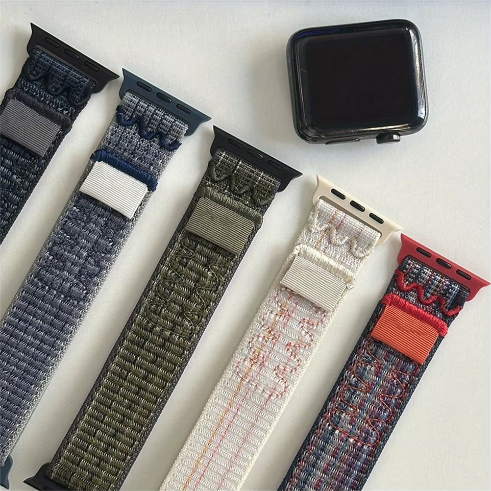 Bracelet en nylon pour Apple Watch, compatible avec les tailles 49/45mm, 44mm, 41mm, 40mm, 46mm, bracelet boucle pour iWatch Series 11, 10, 9, 8, 7, 6, 5, SE, Ultra 1-3