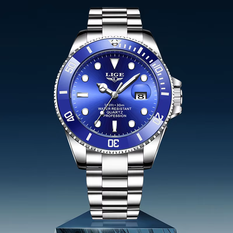Montre homme LIGE, marque haut de gamme
